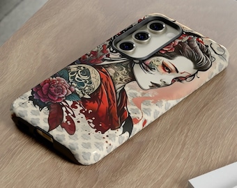 Samsung Galaxy S23 S22 S21 S20 Plus Ultra Case, Google Pixel 5 6, Japanese Tattoo, Tattoo Gift, Aesthetic, Tough Phone Case, Gift For Mom