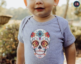 Mexican calavera baby onesie®, Cute skull tattoo baby bodysuit, Tattoo onesie, Matching baby shirt, Tattoo mom, Tattoo dad, Cool baby gift