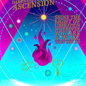 Violet Flame Ascension Digital Wall Art 8x10
