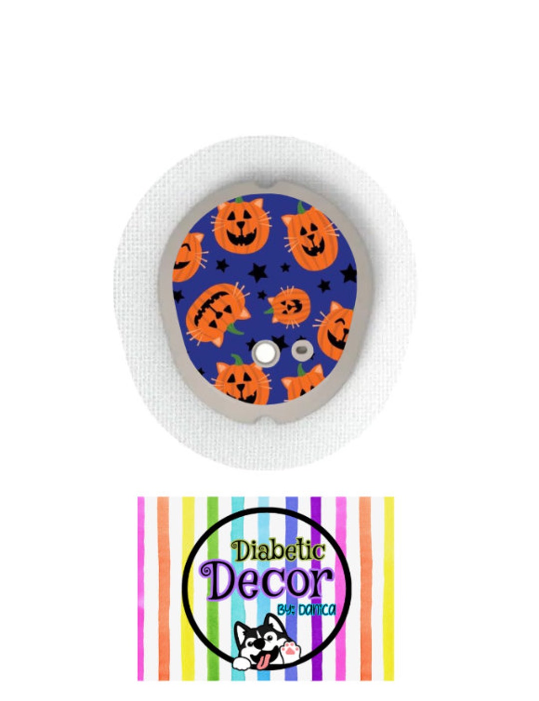 G7/ Pumpkin Kitties G7 Single Sticker / Dexcom G7 Stickers