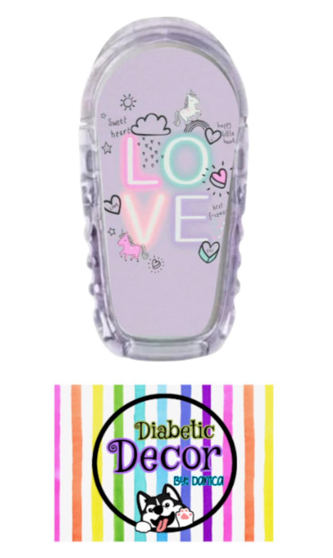 G6/ Love Single Sticker / Dexcom G6 Stickers, Diabetes Stickers, Dexcom ...