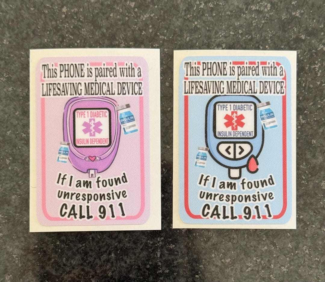 Type 1 Diabetes Phone Sticker/ T1D Stickers/ Type 1 Diabetes Awareness ...