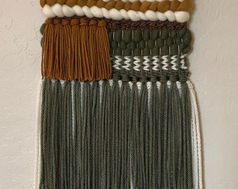 Woven Wall Hanging, Weaving Fiber Art, Bohemian Art, Handwoven Tapestry