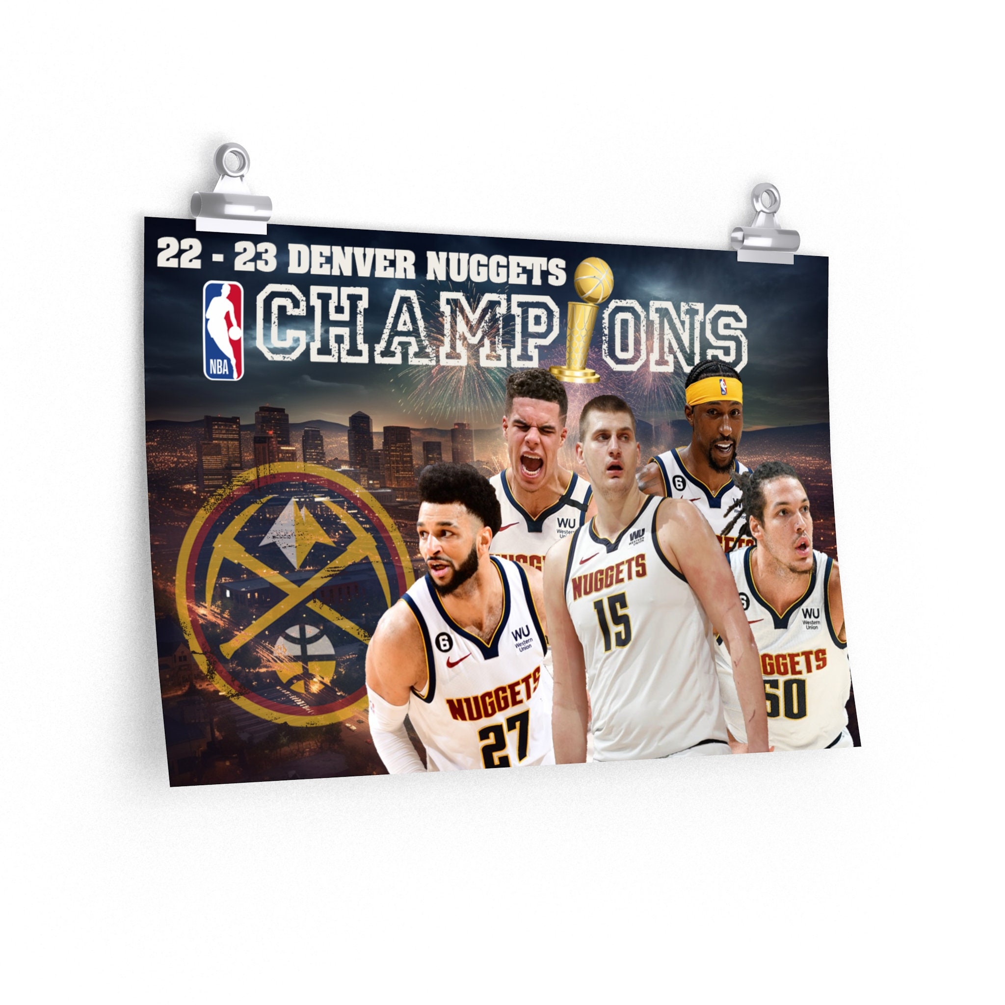  Denver City Nuggets Basketball Western Conference Champions  Poster First Time in The Finals Memorial Collection Poster Canvas Wall Art  (Unframed 24x30 inch) : Sports & Outdoors