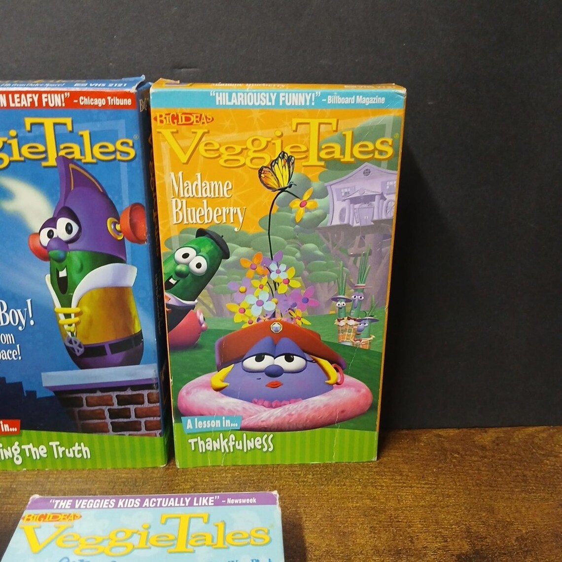 Lot of 5 Veggietales VHS, Christian, Songs, Blueberry, Josh, Larry ...