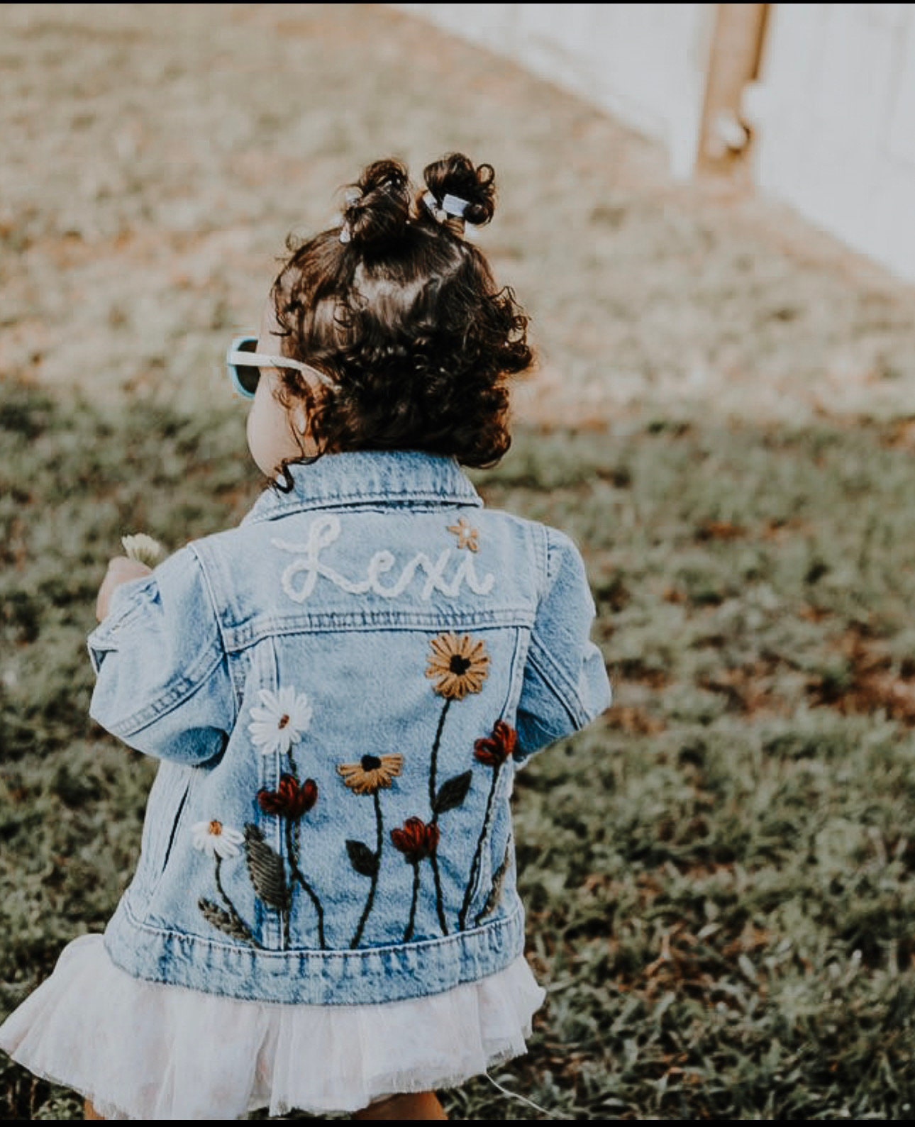 DENIM JACKET WITH EMBROIDERY, BABY GIRL DENIM JACKET WITH EMBROIDERY, BABY GIRL