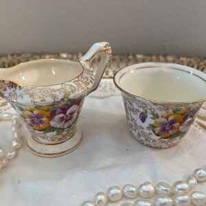 James Kent Longton Creamer and Sugar