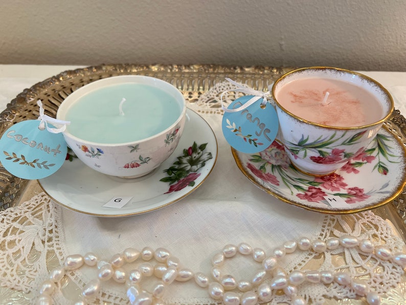 Vintage Tea Party Candles Etsy