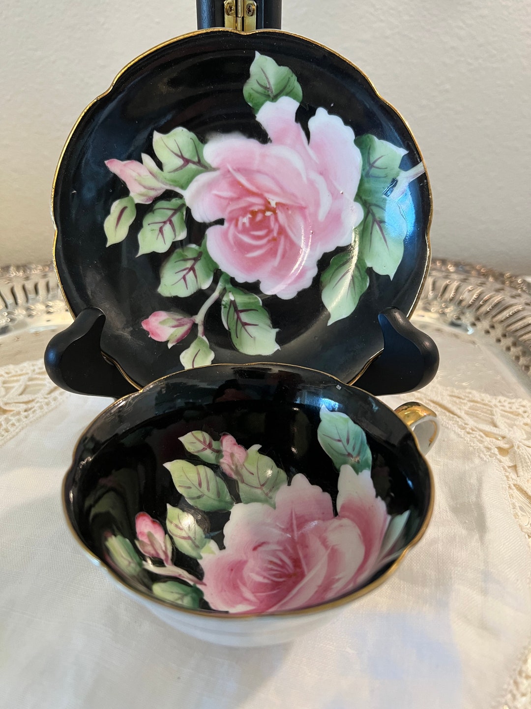Occupied Japan Floral Vintage Teacups Etsy