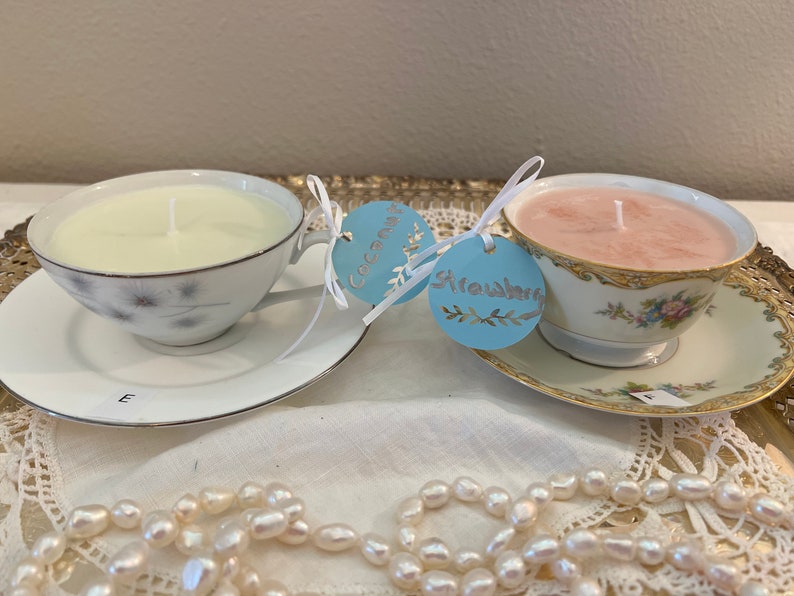 Vintage Tea Party Candles Etsy