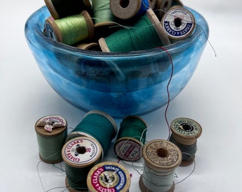 Vintage Wooden Spool Threads