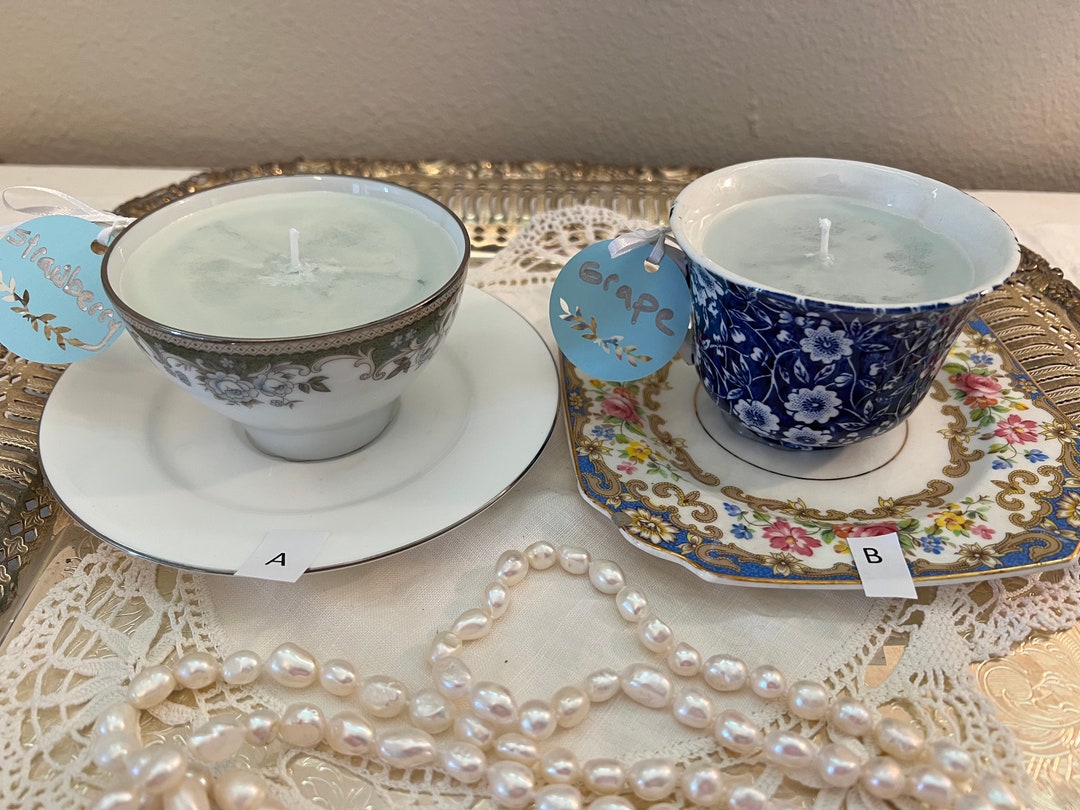 Vintage Tea Party Candles Etsy