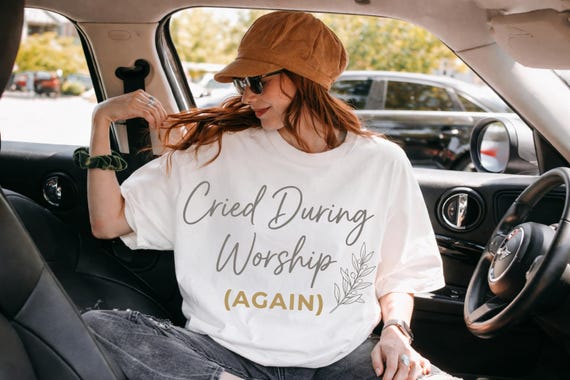 Cried During Worship Again PNG SVG, Funny Humor Cute Faith Quote, Christian Emotional Worship Graphic, Sarcastic Funny Novelty, Church Humor