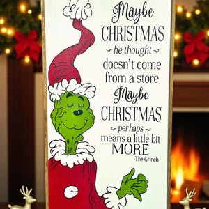 Handmade Grinch, How the Grinch stole Christmas sign