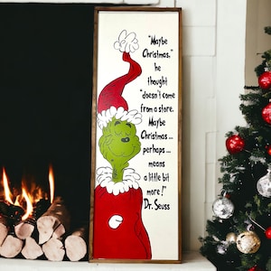 handmade Grinch sign