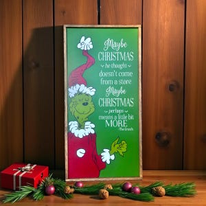 Handmade Grinch, How the Grinch stole Christmas Green sign