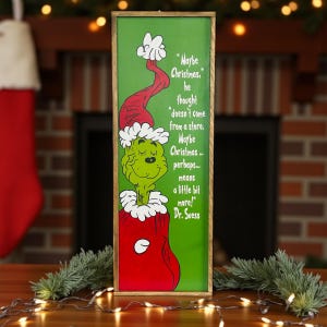Handmade Green Grinch sign