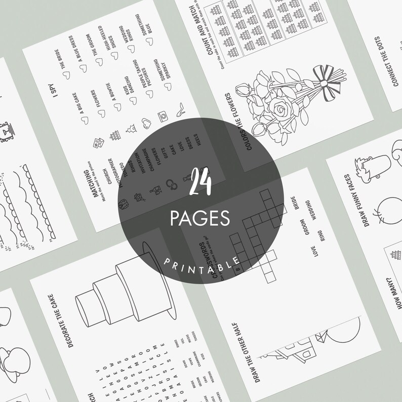 Printable Kids Wedding Coloring Booklet Wedding Activities - Etsy