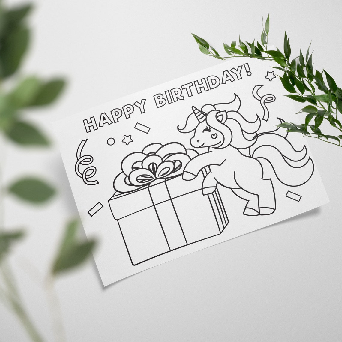 Printable Unicorn Coloring Pages Unicorn Theme Birthday - Etsy