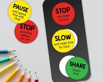 Traffic Light Sunday School Craft, Bible Lesson Traffic Light, Christian Religious Kids Crafts, Printable Bible Learning, Fun Bible Craft