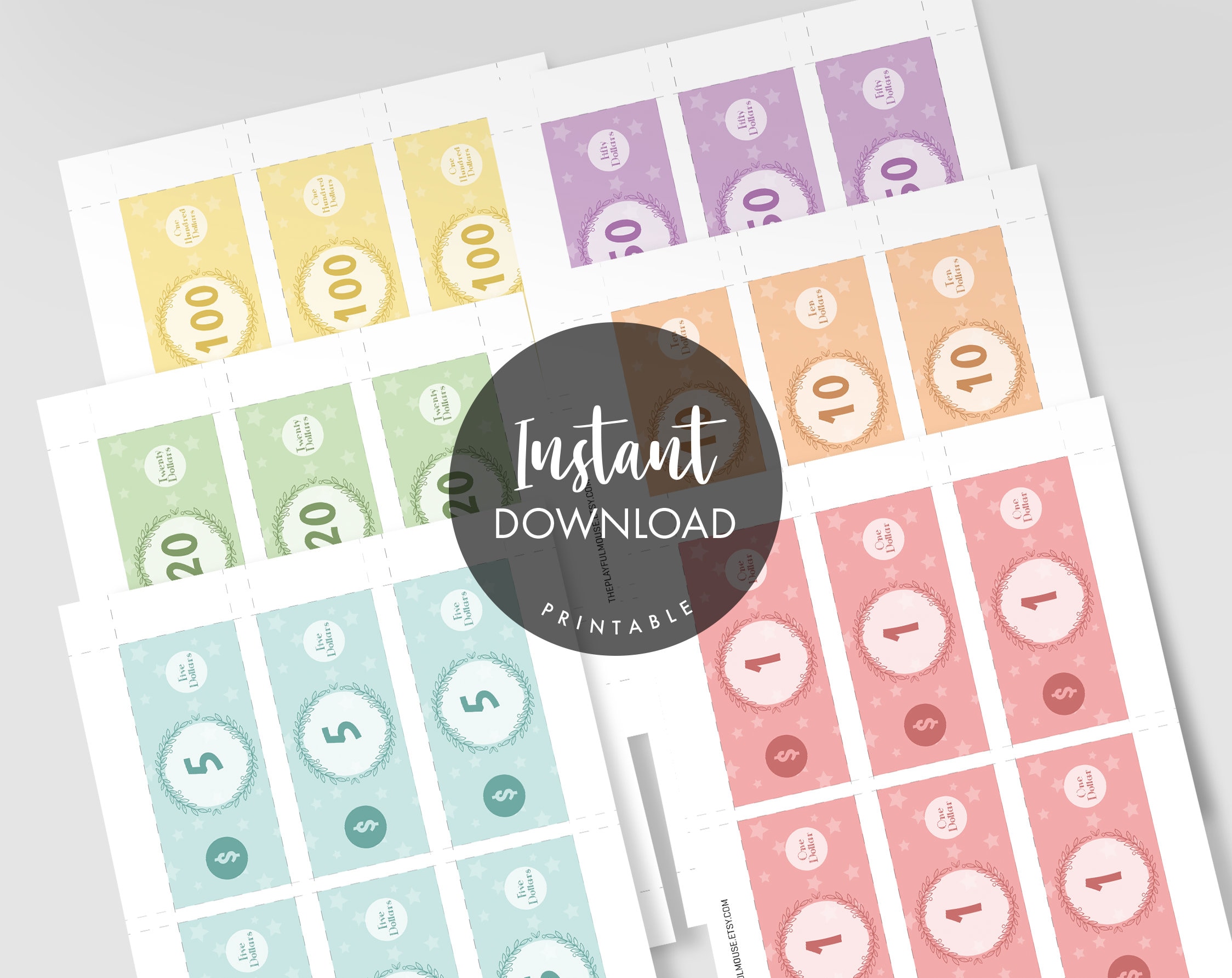 Printable Kids Play Money