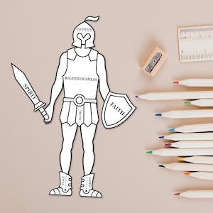 Armor Of God Craft, Printable Armor Of God Coloring, Classroom Kids Bible Lesson, Kids Christianity Crafts, Sunday School Printable Activity