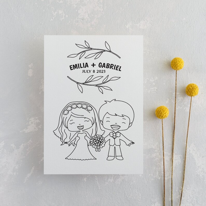 Printable Kids Wedding Coloring Booklet Wedding Activities - Etsy
