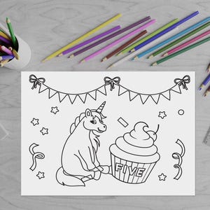 Printable Unicorn Coloring Pages, Unicorn Theme Birthday Party ...