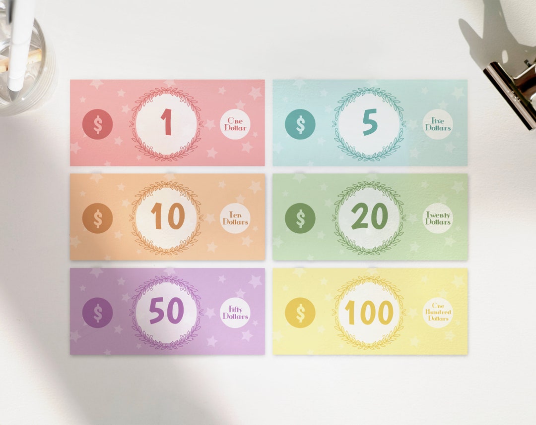 Printable Kids Play Money Play Money Reward System Bucks - Etsy