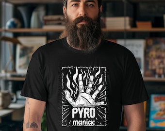 Pyromaniac T-Shirt Fire Mage Sorcerer Shirt Fireball Shirt RPG Gamer Clothing DND Gift Idea Tabletop Gaming Shirt