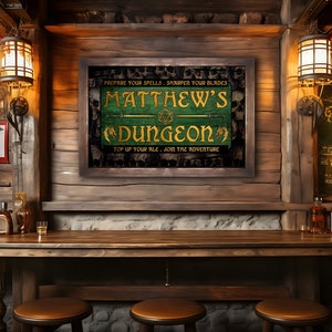 Custom DND Dungeon Poster with Name, Home Decor, Digital Download, Wall Art Prints, Personalized DnD Poster, Dungeon Master Gift, DnD Gift