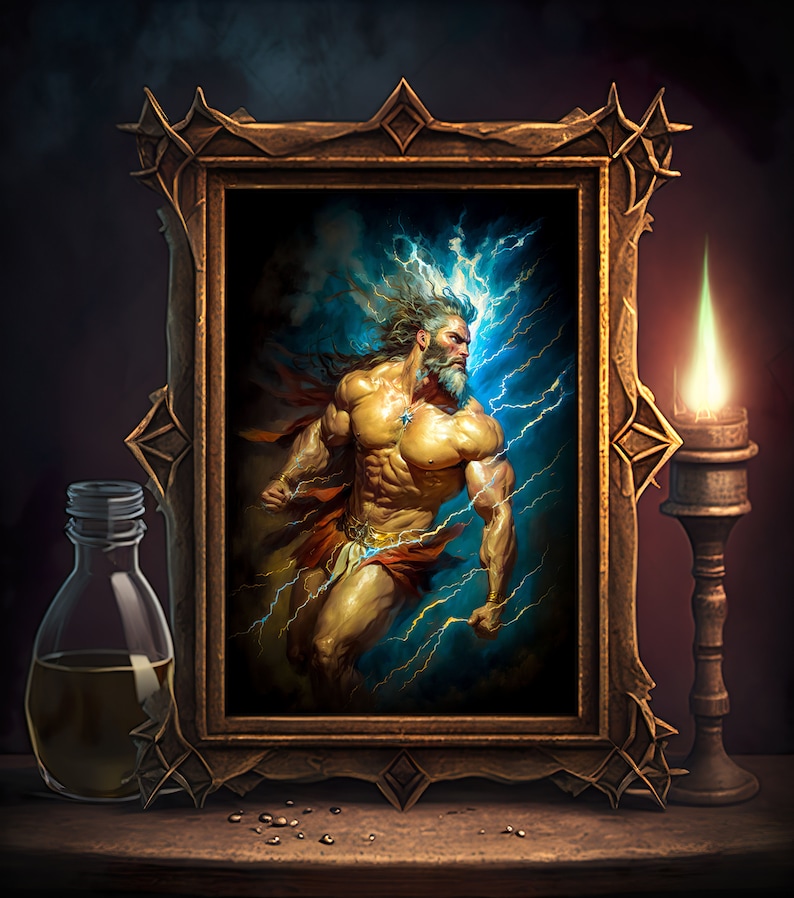 Zeus Greek God Art, Greek Mythology Art , Fantasy Art, Mythical Art ...