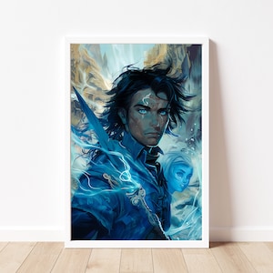 Kaladin & Syl, Stormlight Archive Inspired Art, Books and Reading Art, Kaladin Stormblessed, Fantasy Art, Digital Download, Wall Print