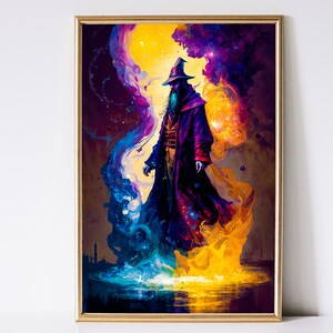 Wizard Art, Fantasy Art, Mythical Art, Magical Art, Digital Download, Wall Art, Enchanted, Whimsical, Spell, Decor, Print