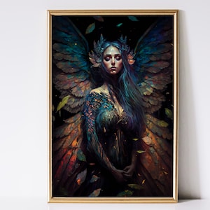 Fairy Art, Enchanted Forest Art, Fantasy Art, Mythical Art, Magical Art, Digital Download, Wall Art, Whimsical, Decor, Print
