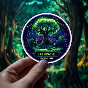 Teldrassil National Park Sticker Waterproof Vinyl Sticker World of Warcraft Sticker Laptop Phone Bottle Decal Gift RPG Gaming Gift Idea