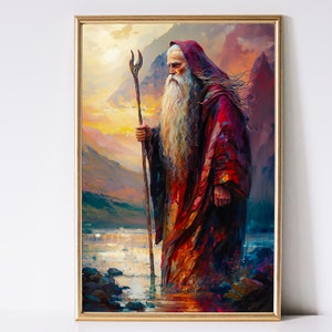 Wizard Art, Fantasy Art, Mythical Art, Magical Art, Digital Download, Wall Art, Enchanted, Whimsical, Spell, Decor, Print