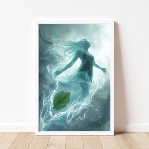 Syl Stormlight Archive Inspired Art, Honorspren Books and Reading Art, Kaladin Stormblessed, Fantasy Art, Digital Download, Wall Print