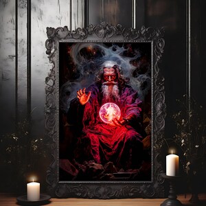 Wizard Art, Fantasy Art, Mythical Art, Magical Art, Digital Download, Wall Art, Enchanted, Whimsical, Spell, Decor, Print