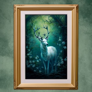 Enchanted Forest Art, Fantasy Art, Mythical Art, Magical Art, Fantasy Landscape Art, Digital Download, Wall Art, Whimsical, Decor, Print