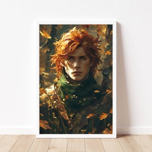 Kingkiller Chronicle Inspired Art, Books and Reading Art, Kvothe Name of the Wind, Fantasy Art, Digital Download, Wall Art, Decor, Print