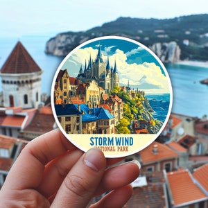 Stormwind City National Park Sticker Waterproof Vinyl Sticker World of Warcraft Sticker Laptop Phone Bottle Decal Gift RPG Gaming Gift Idea