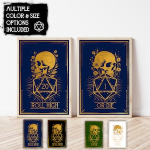 Paquete de obras de arte DnD, conjunto de 2, pared de galería de fantasía mínima, arte de sala de juegos, descarga digital, impresiones de arte de pared Boho Chic, decoración, arte DnD