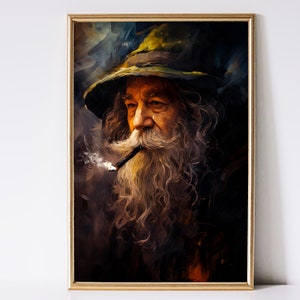 Wizard Art, Fantasy Art, Mythical Art, Magical Art, Digital Download, Wall Art, Enchanted, Whimsical, Spell, Decor, Print