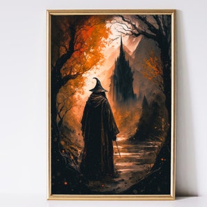 Wizard Art, Fantasy Art, Mythical Art, Magical Art, Digital Download, Wall Art, Enchanted, Whimsical, Spell, Decor, Print