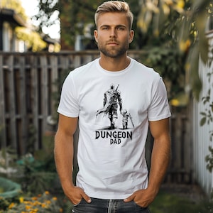Dungeon Dad T-Shirt, DnD Dungeon Dad Shirt, Fun TTRPG D&D Fathers Day, Bday or Xmas Gift, Dungeons and Dragons Clothing for Him