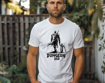 Dungeon Dad T-Shirt, DnD Dungeon Dad Shirt, Fun TTRPG D&D Fathers Day, Bday or Xmas Gift, Dungeons and Dragons Clothing for Him