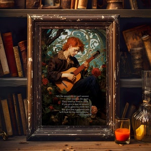 Kingkiller Chronicle Inspired Art, Books and Reading Art, Kvothe Name of the Wind, Fantasy Art, Digital Download, Wall Art, Decor, Print