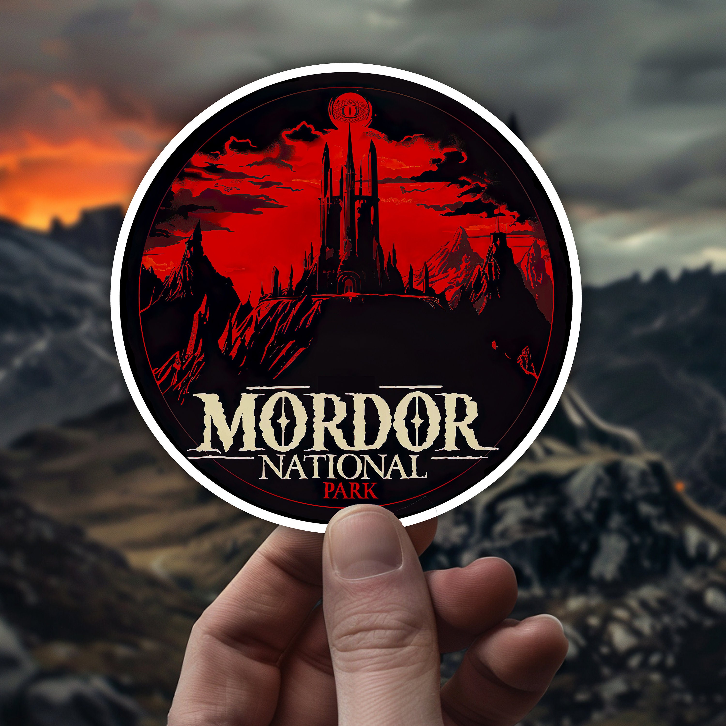 モルドール国立公園ステッカー 防水ビニールステッカー ロードオブザ