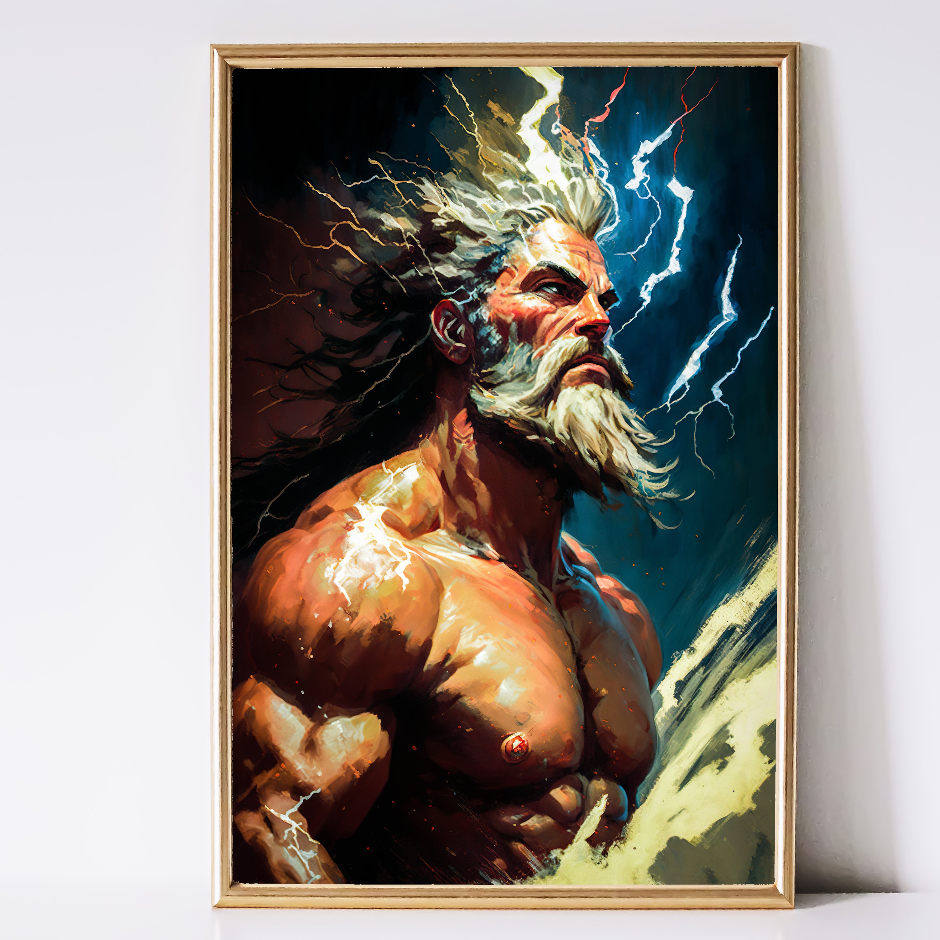 Zeus Greek God Art, Greek Mythology Art , Fantasy Art, Mythical Art ...